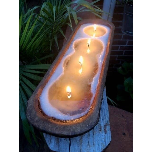 Small Carved Bread Bowl Scented Hand Poured Candle - 20"