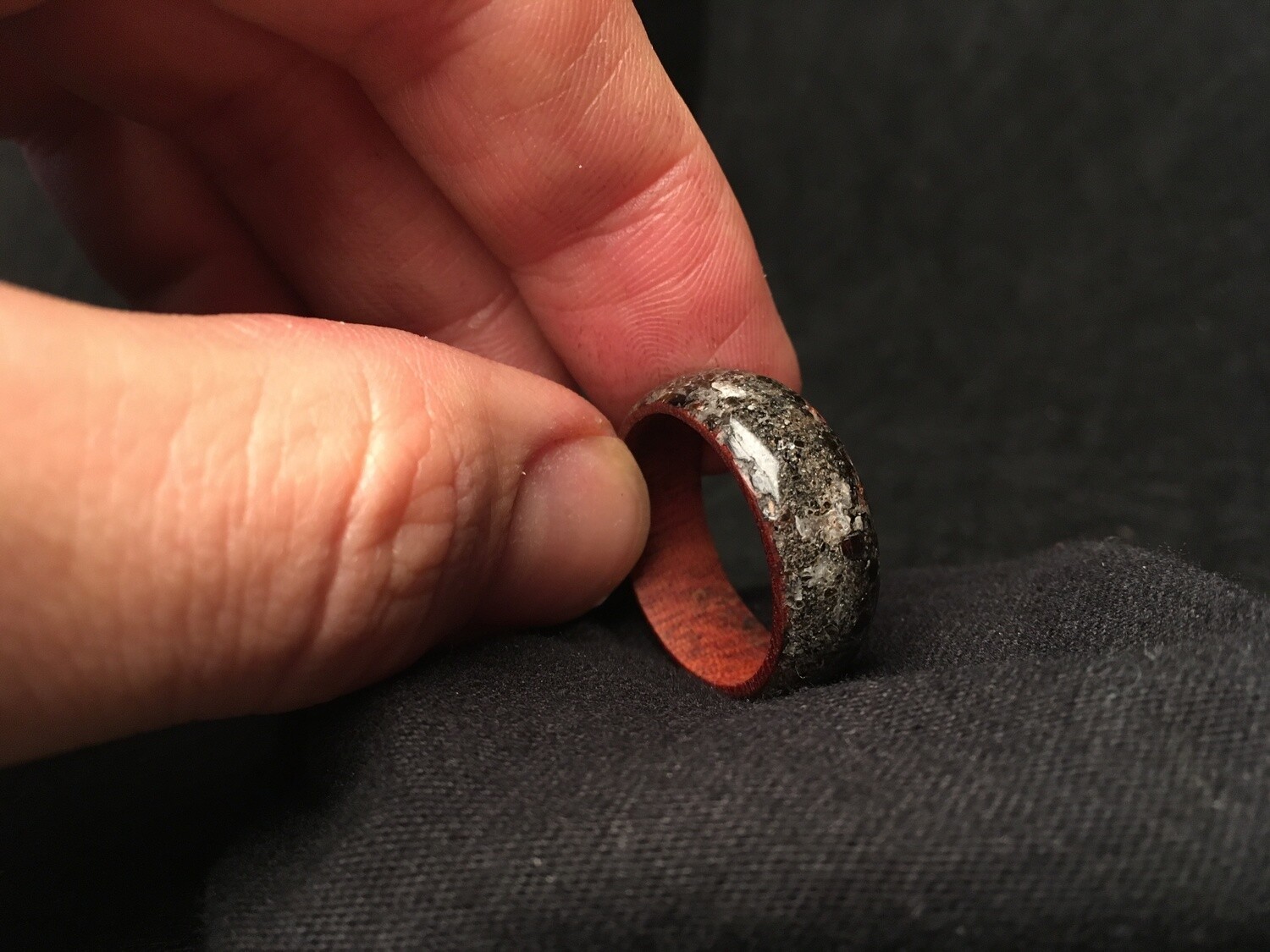 Anillo de obsidiana | Obsidian ring  (grueso)