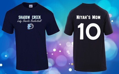 Shadow Creek - Lady Sharks - Small Baller Basketball T-Shirt