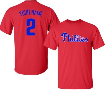 MLB Phillies T-Shirt Realmuto, Harper Choose Player or Custom