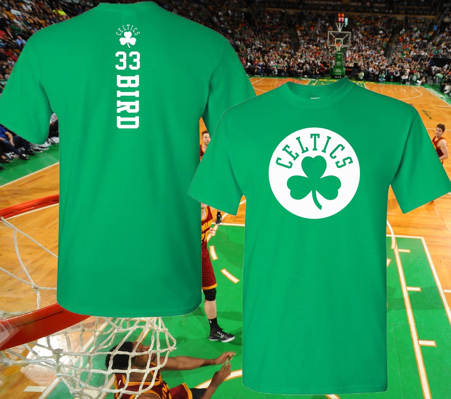 NBA Celtics Logo Tatum, Brown, Walker, Bird Jersey Style T-Shirt