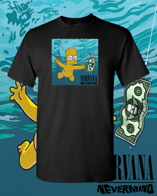 Nirvana Bart Nevermind Graphic T-Shirt