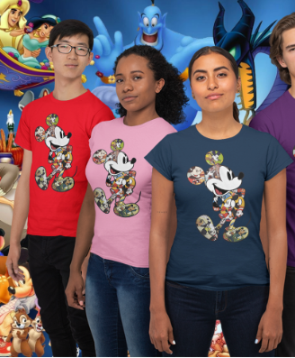 Full Color Mickey Graphic T-Shirt