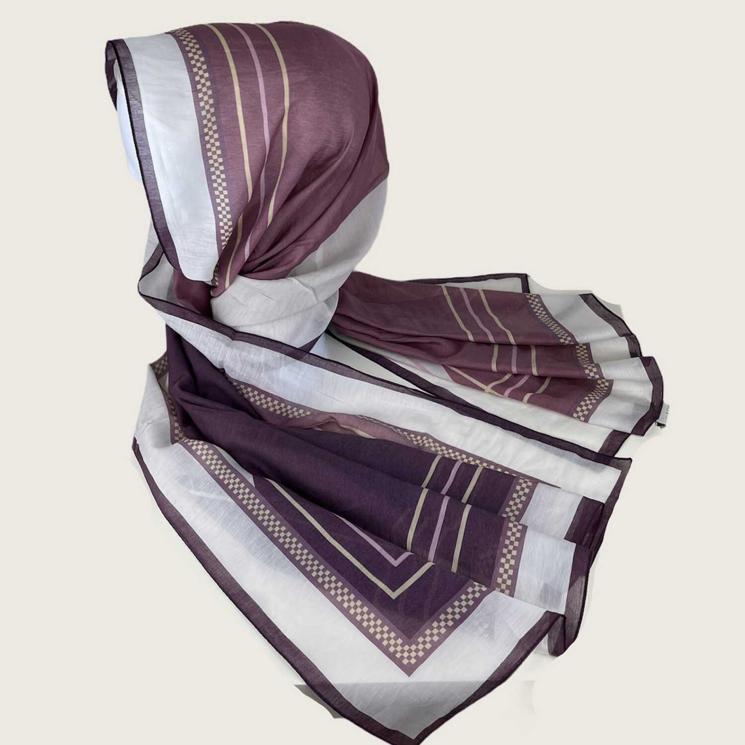Printed Hijab Purple
