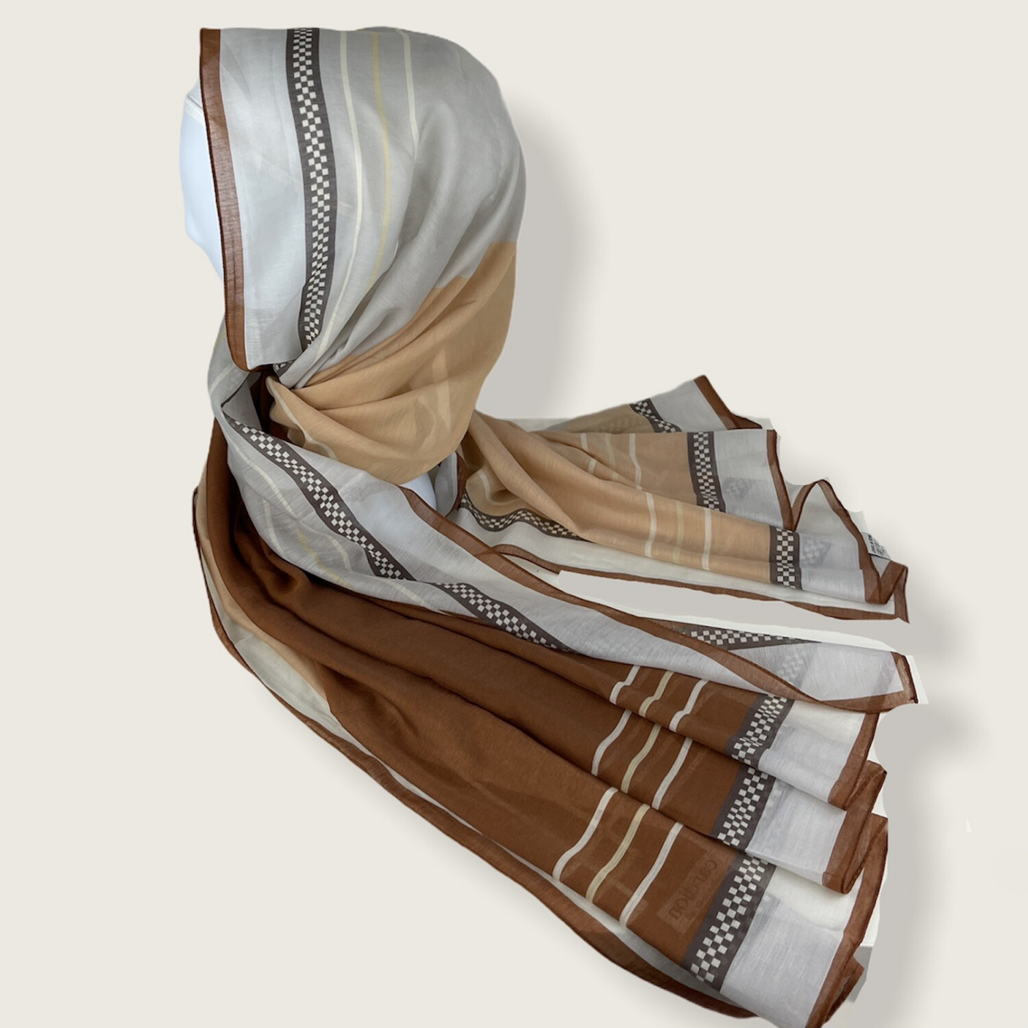 Printed Hijab Brown
