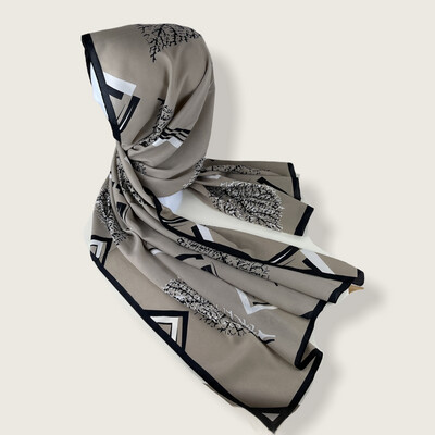 Printed Hijab Brown
