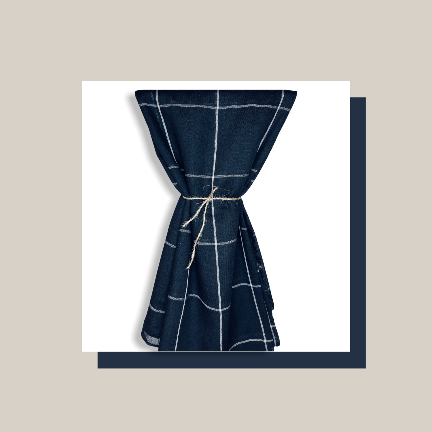 Cotton Symmetry / Navy Blue