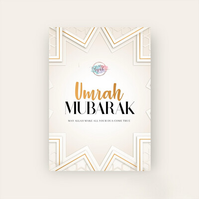 Grusskarte / Umrah Mubarak
