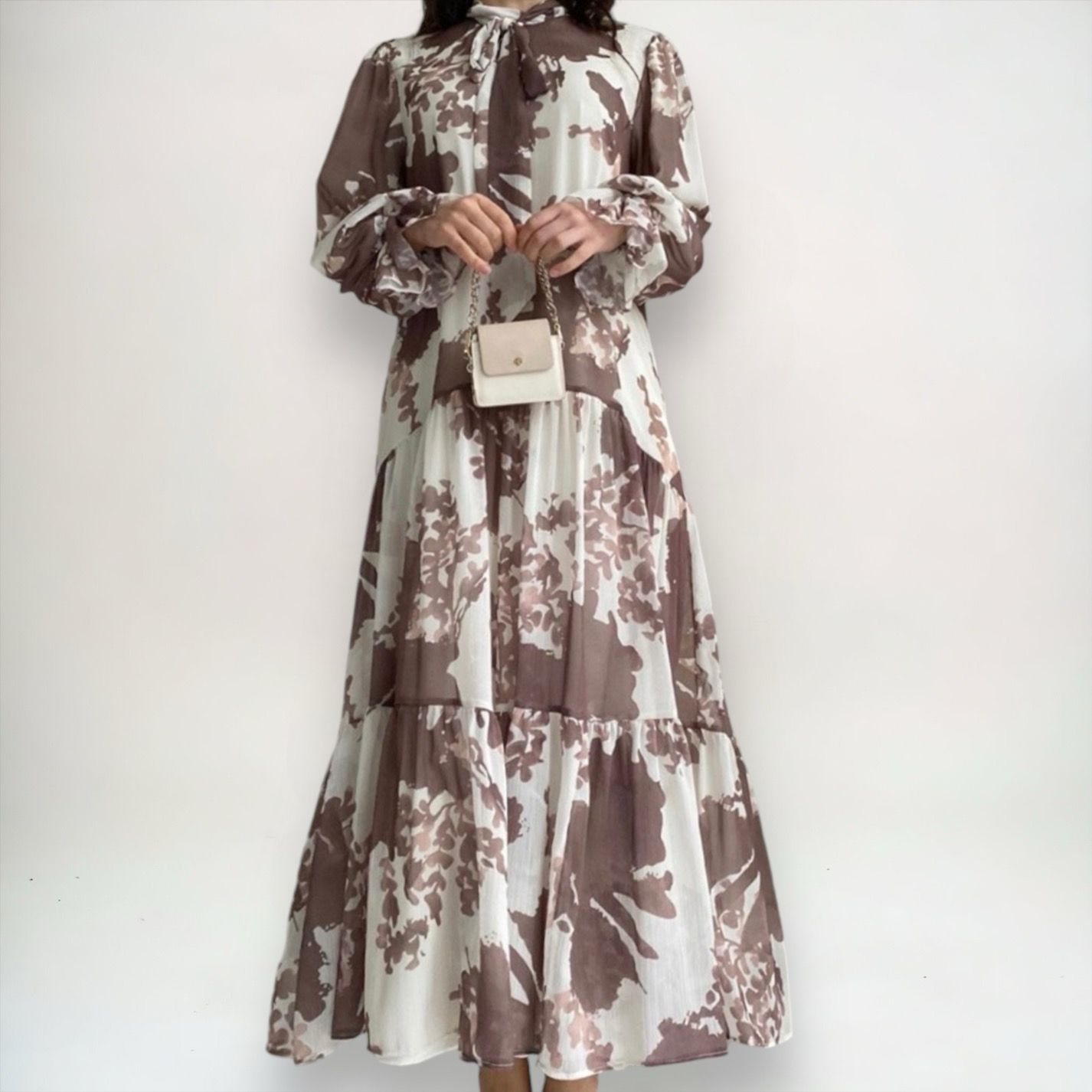 Dress / Brown Flower