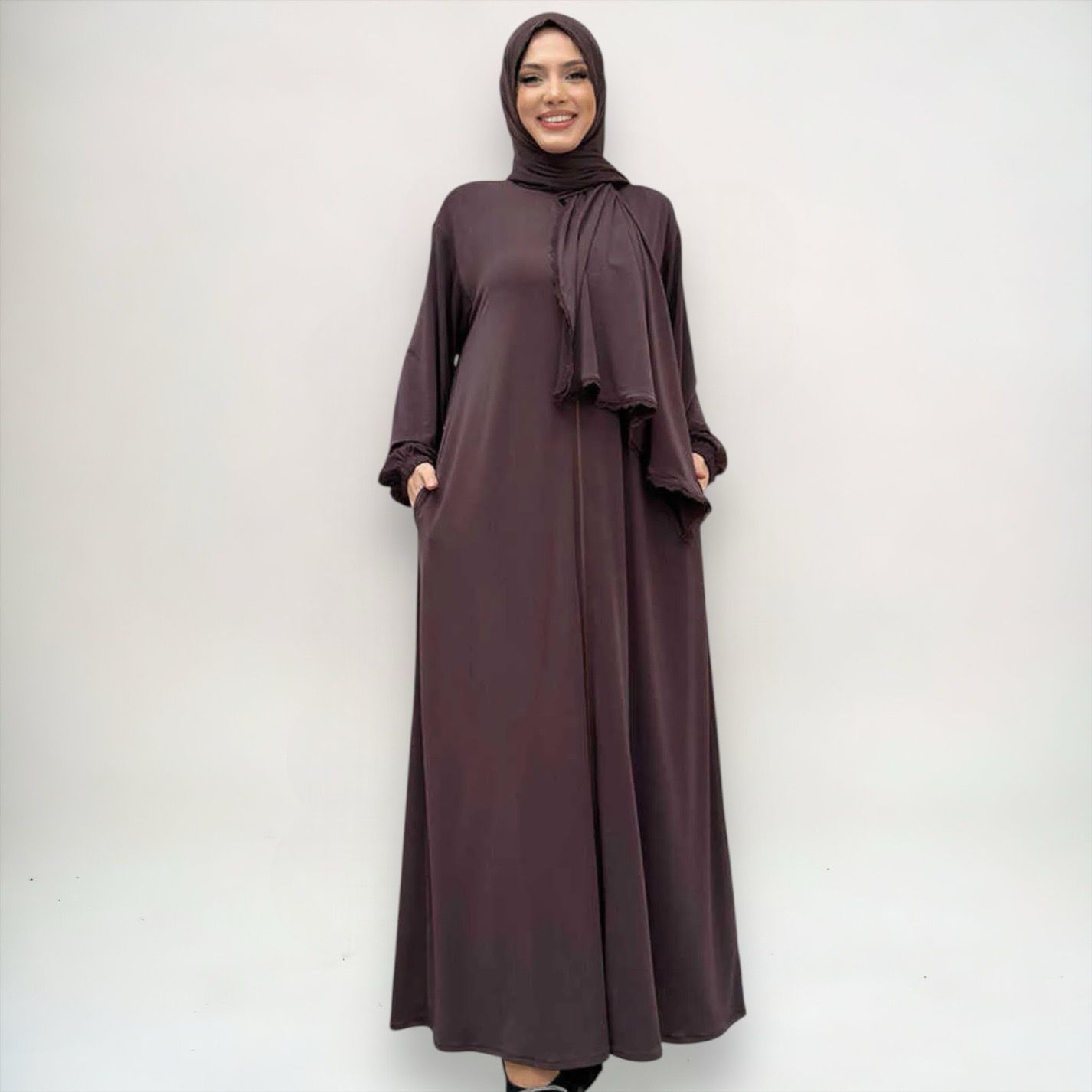 Salah Dress incl. Hijab - Brown
