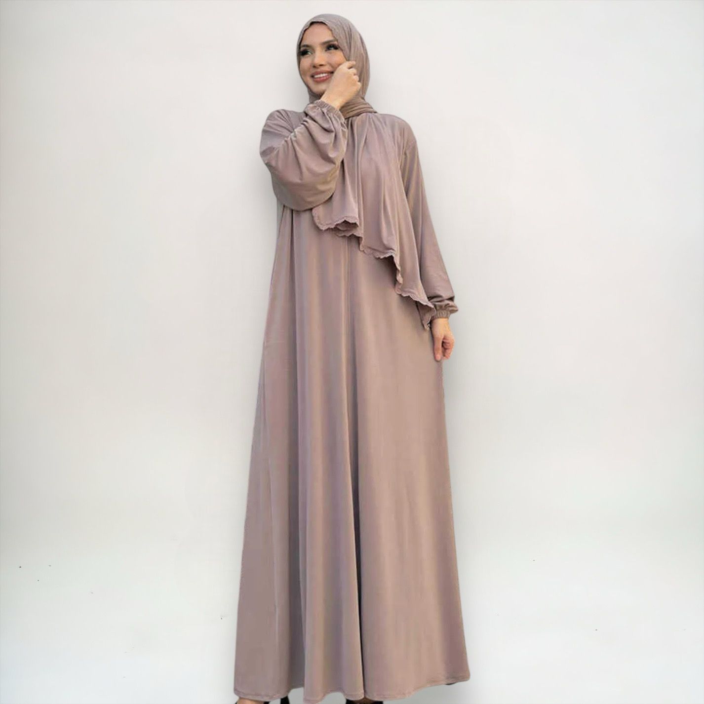 Salah Dress incl. Hijab - Creamy Rose