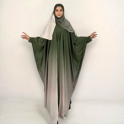  Abaya Set  ink. Hijab / Olive Ombre