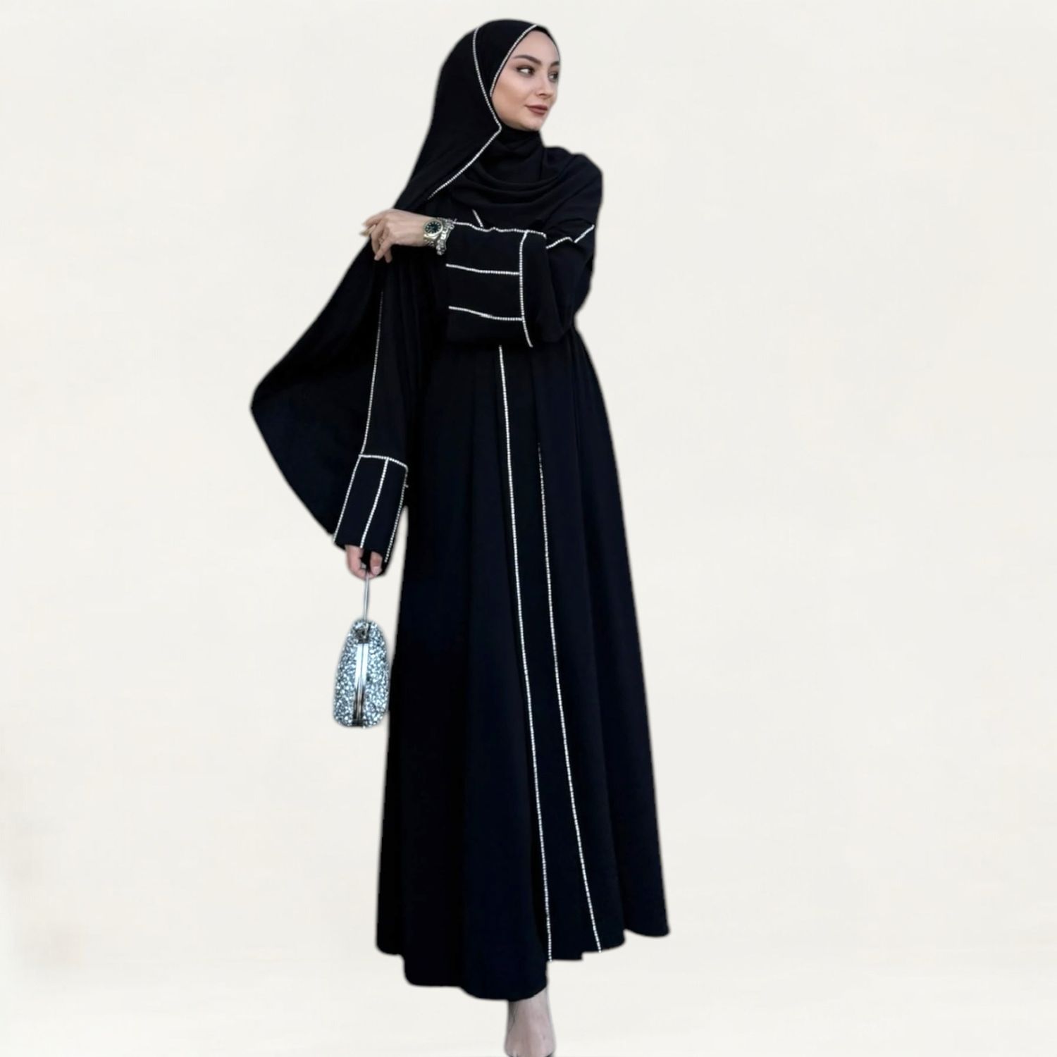 Glam Abaya inkl. Hijab / Black