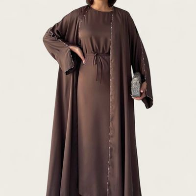 Satin Abaya / Brown