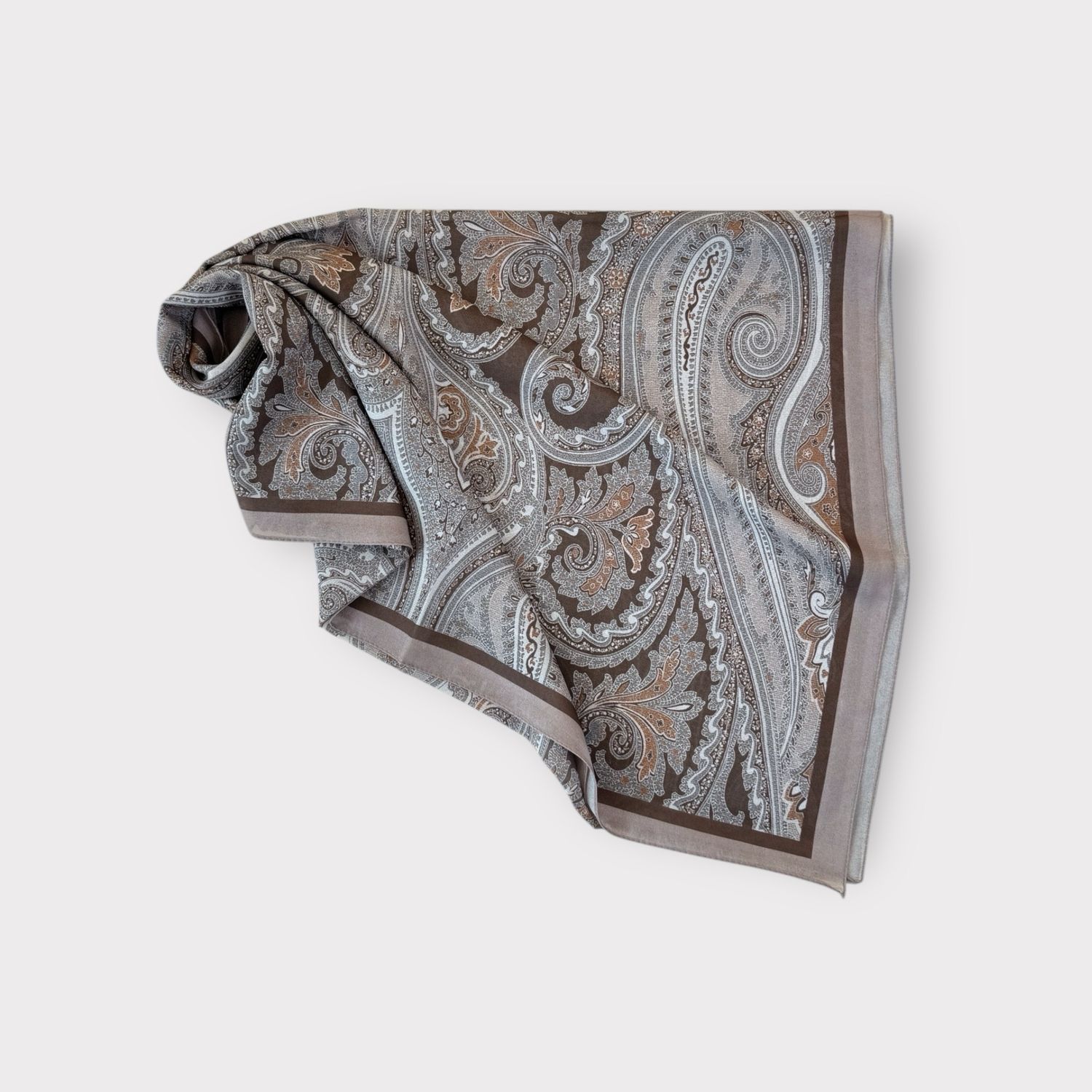 Printed Hijab - Brown