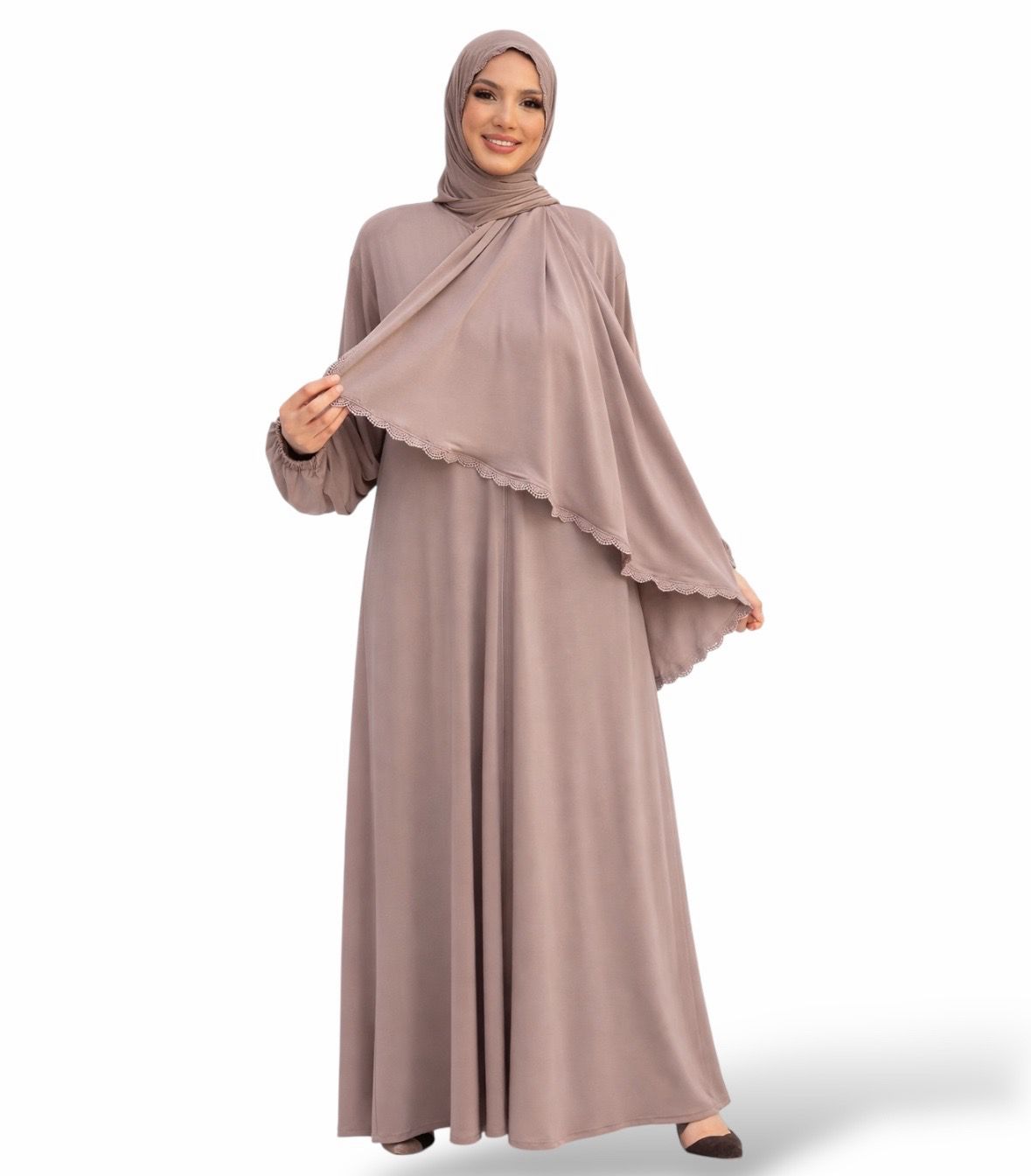 Salah Dress incl. Hijab - Creamy Rose