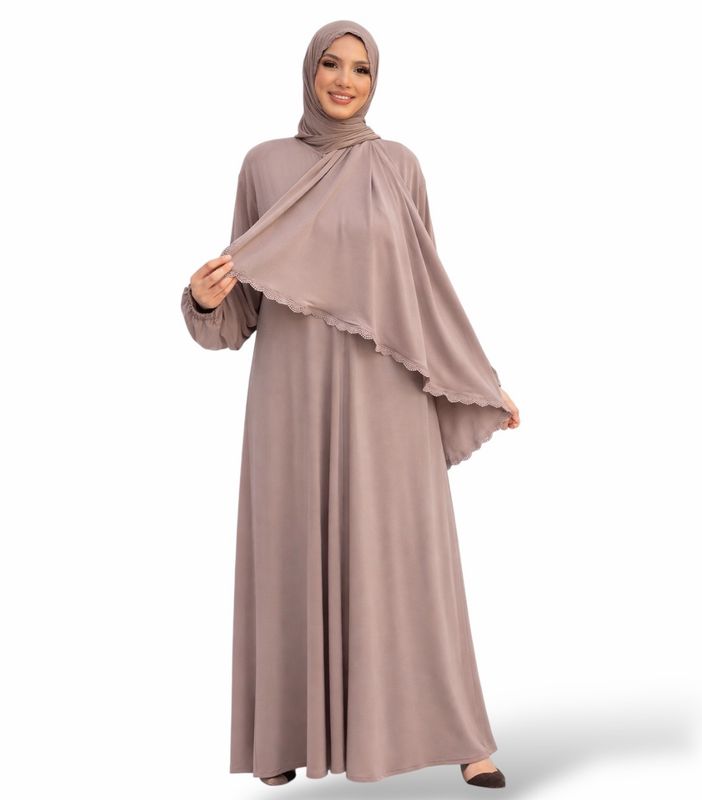 Salah Dress incl. Hijab - Creamy Rose