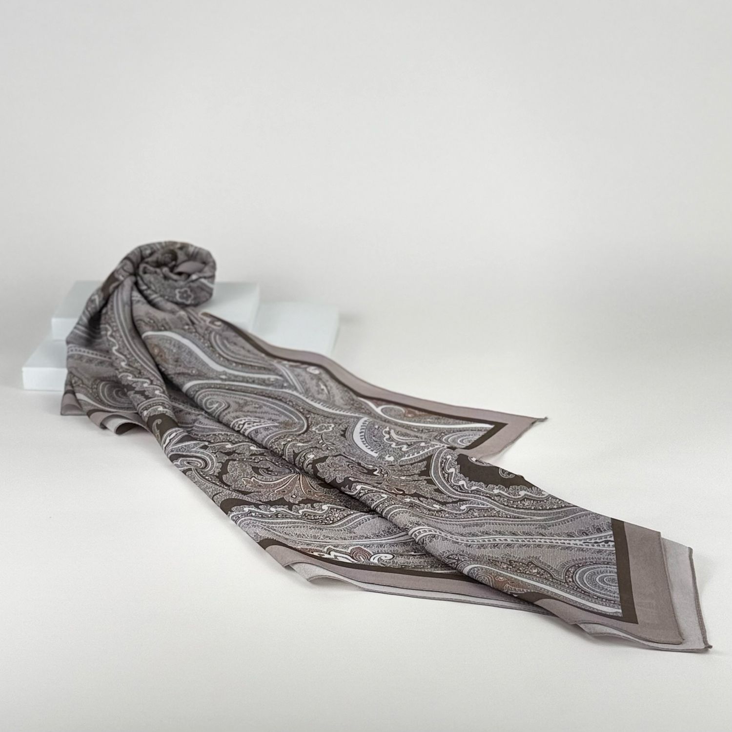 Printed Hijab - Brown