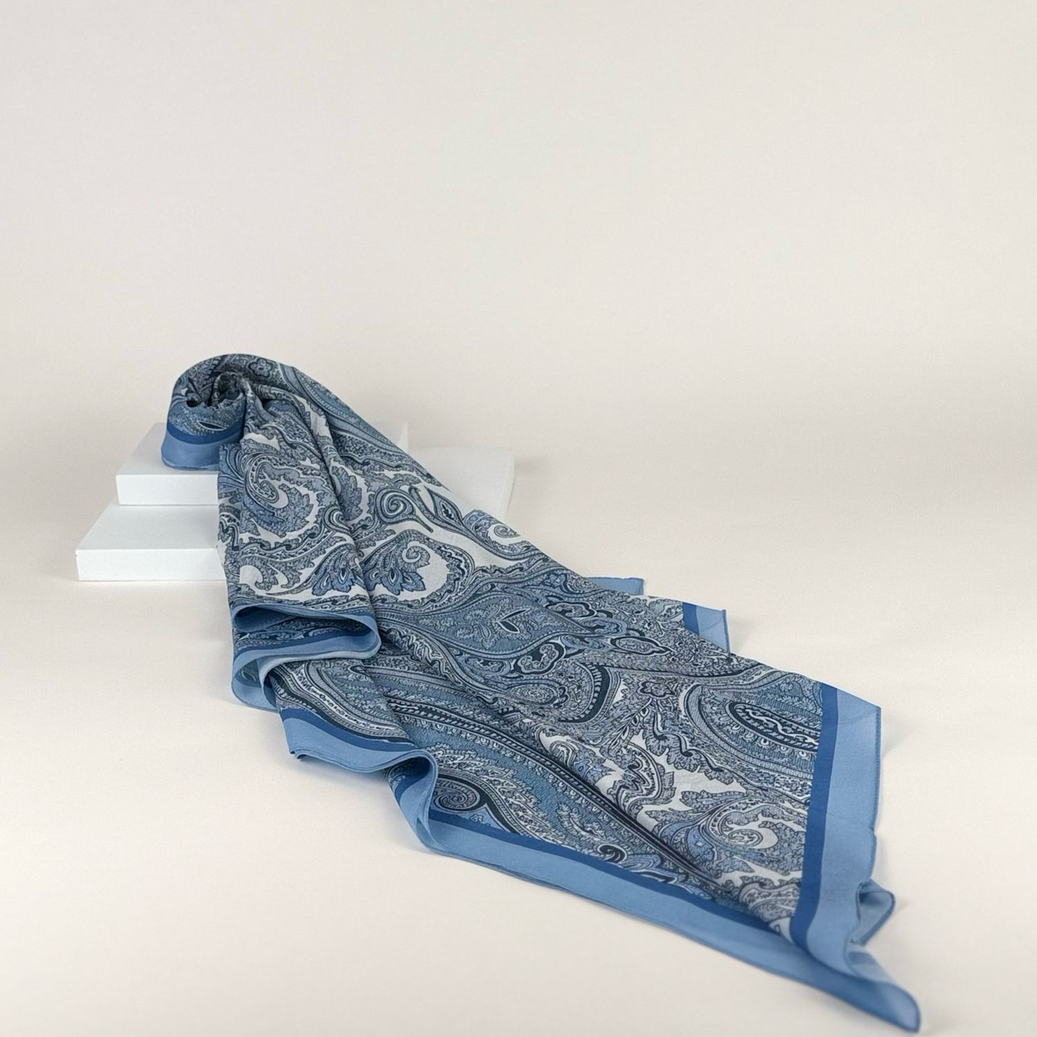 Printed Hijab - Blue