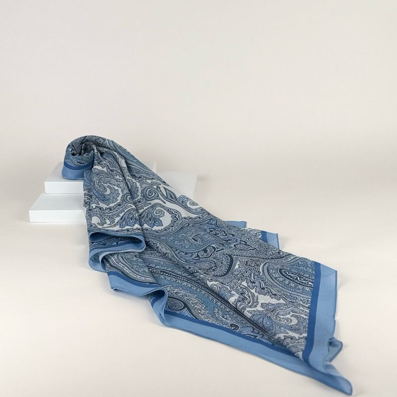 Printed Hijab - Blue