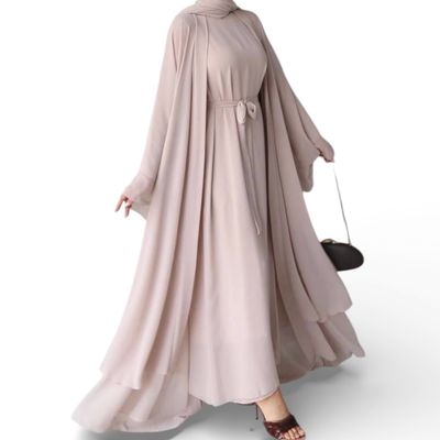 2 Set Abaya -  Light Rose