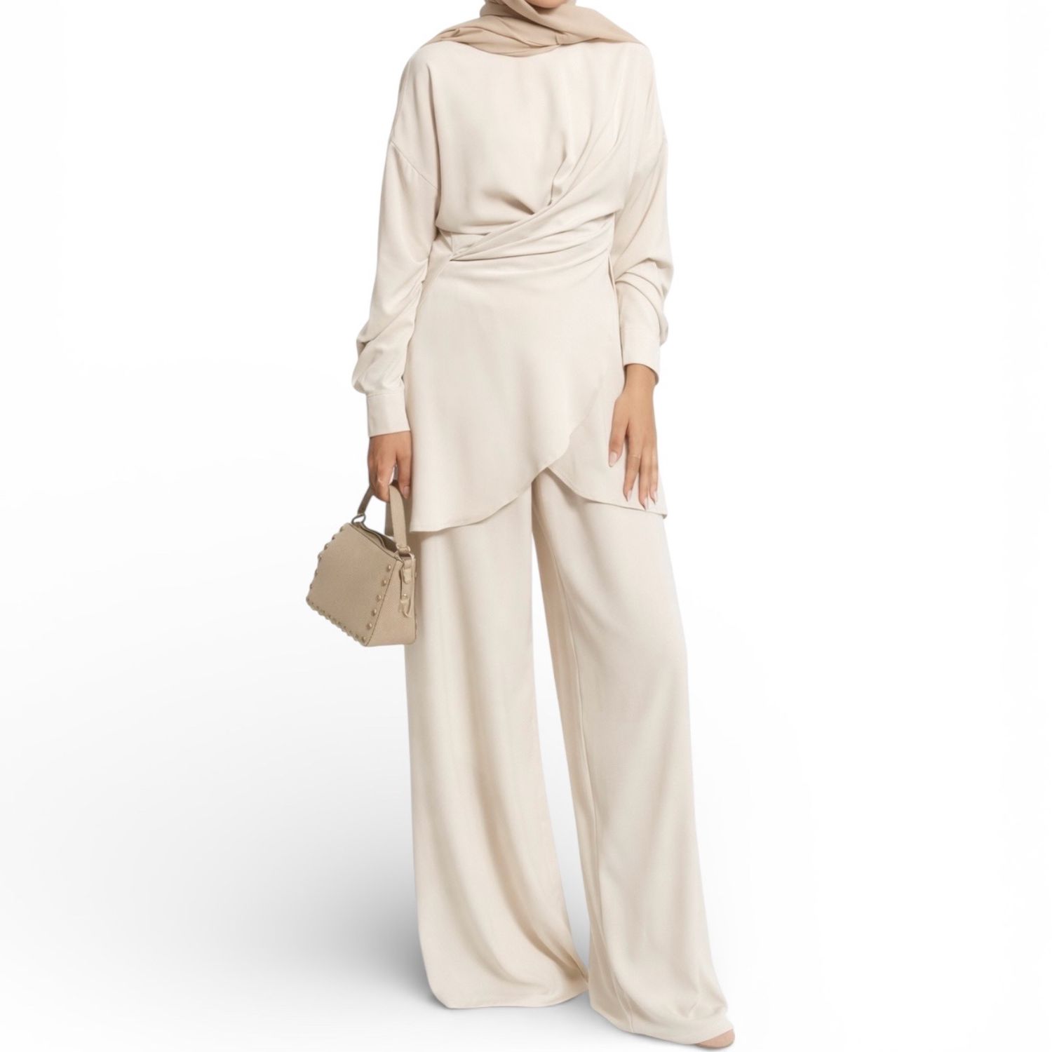 2 Piece Set -  Beige