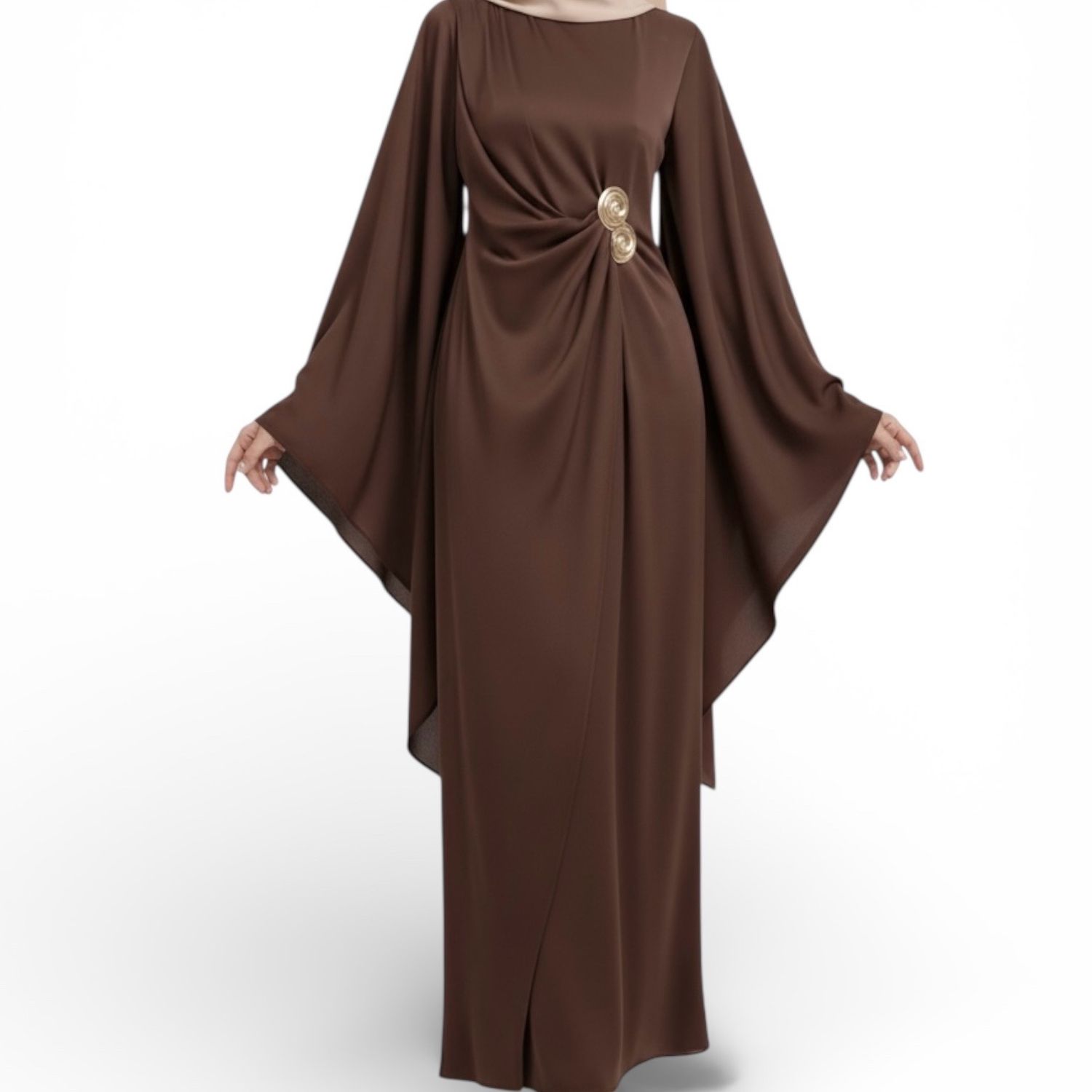 Evening Dress / Satin Coffee