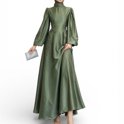 Dress / Satin Green