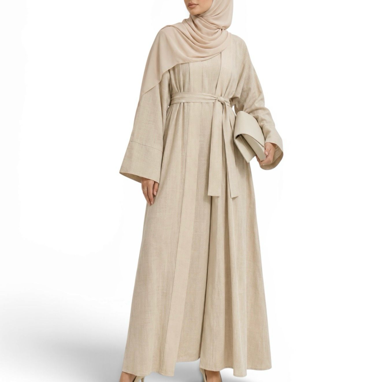 2 Set Linen Abaya 