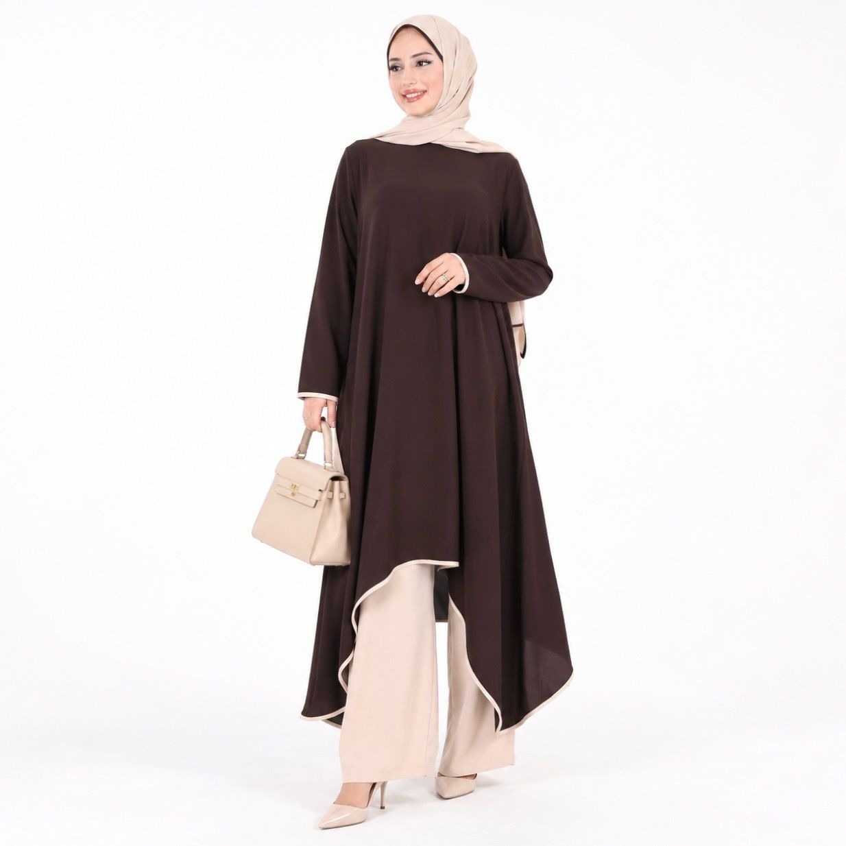 3 Piece Set / Brown &amp; Beige