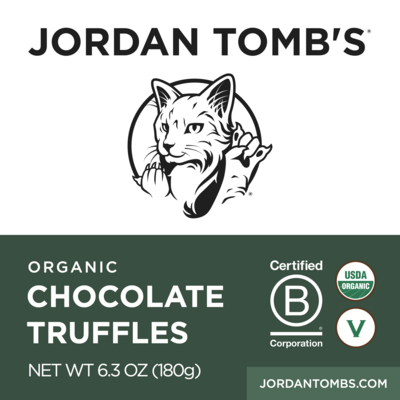 Jordan Tomb's Organic Chocolate  - 9 piece dark chocolate truffle assortment - Vegan