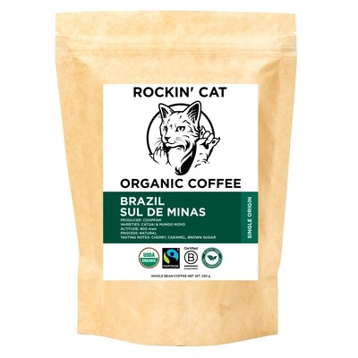 Rockin' Cat Organic Coffee - Brazil Sul de Minas - Fairtrade