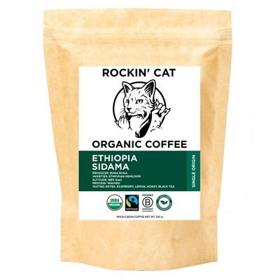 Rockin' Cat Organic Coffee - Ethiopia Sidama - Fairtrade