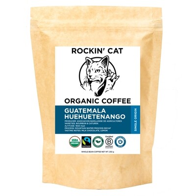 Rockin' Cat Organic Coffee - Guatemala Huehuetenango - DECAF - Fairtrade