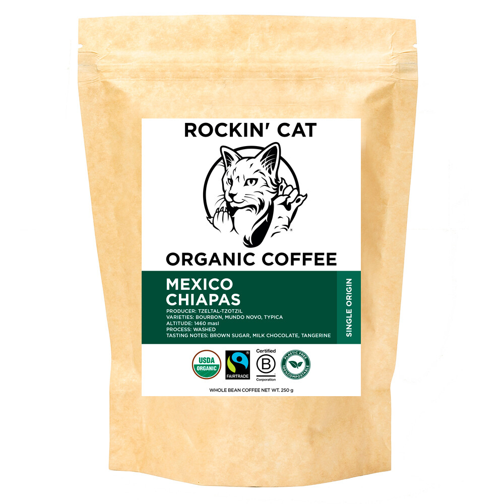 Rockin' Cat Organic Coffee - Mexico Chiapas - Fairtrade