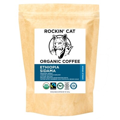 Rockin' Cat Organic Coffee - Ethiopia Sidama - Decaf - Fairtrade