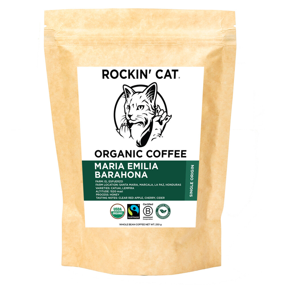 Rockin' Cat Organic Coffee - Maria Emilia Barahona - Fairtrade