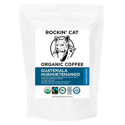 Rockin&#39; Cat Organic Coffee - Guatemala Huehuetenango - DECAF - Fairtrade
