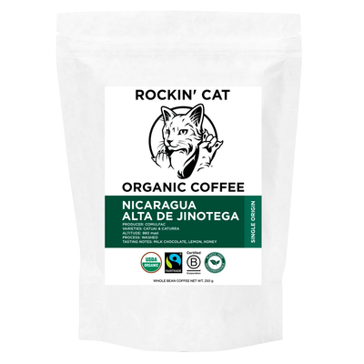 Rockin&#39; Cat Organic Coffee - Nicaragua Alta de Jinotega - Fairtrade - Monthly Subscription