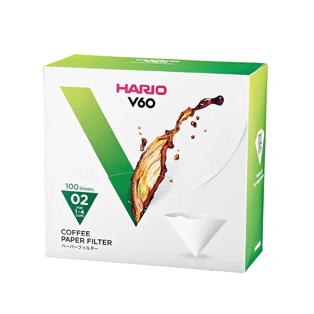 Hario V60 Paper Filter White 02, 100ct box