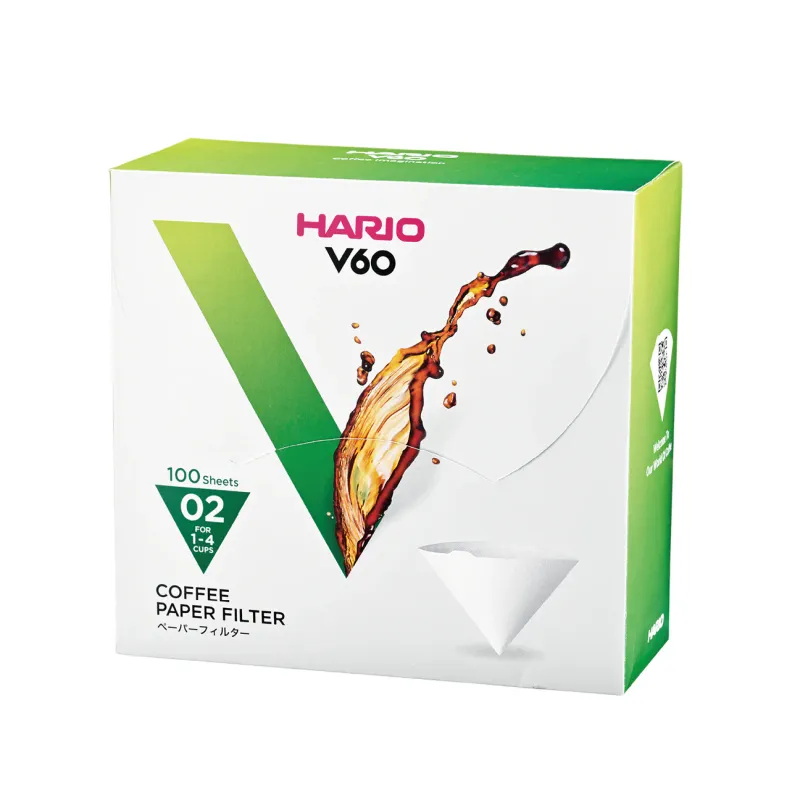 Hario V60 Paper Filter White 02, 100ct box