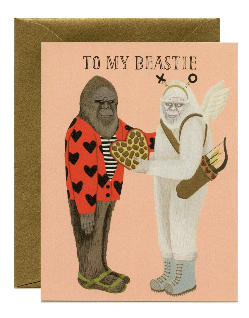 Yeppie Paper Beastie Love Card