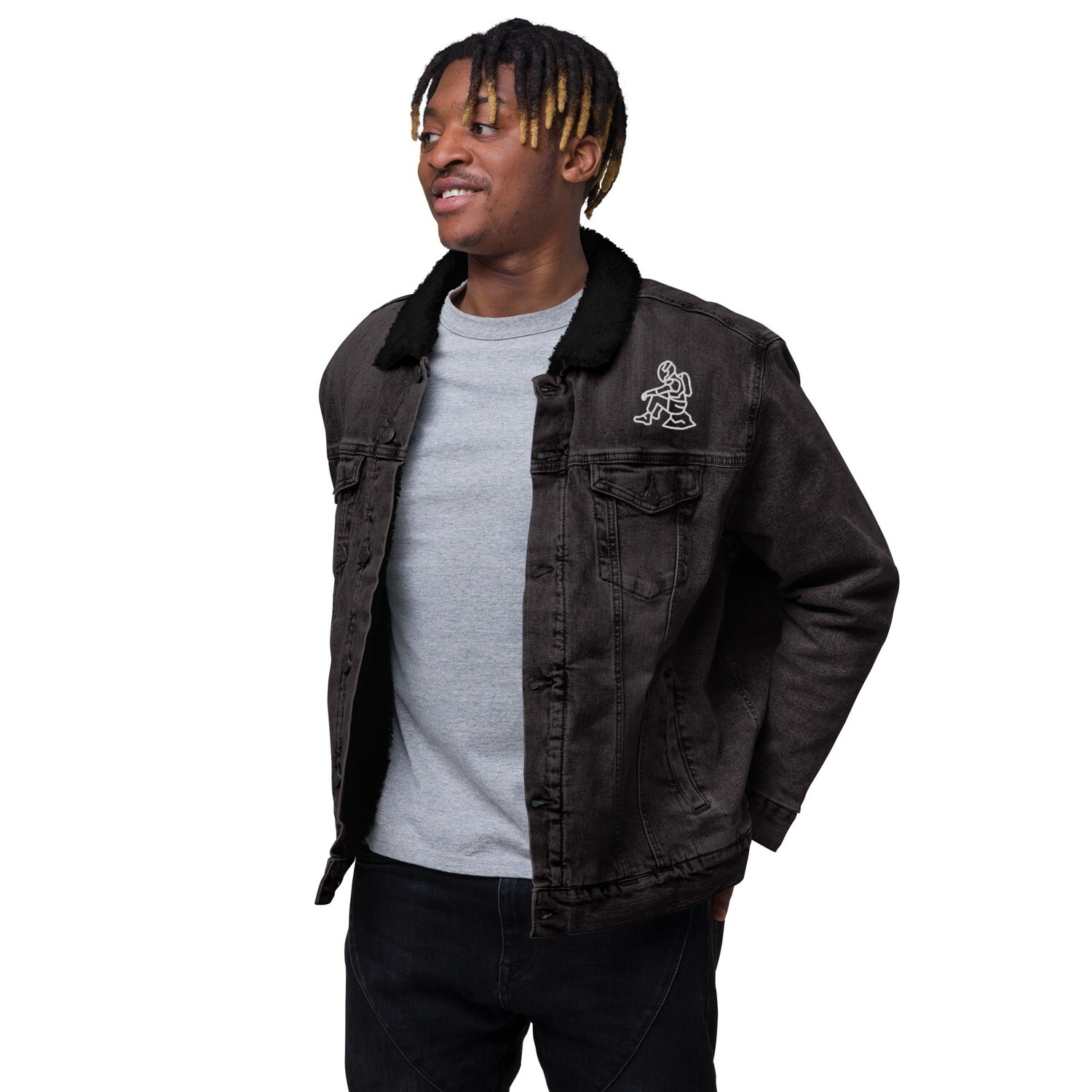 Swiezy denim sherpa jacket