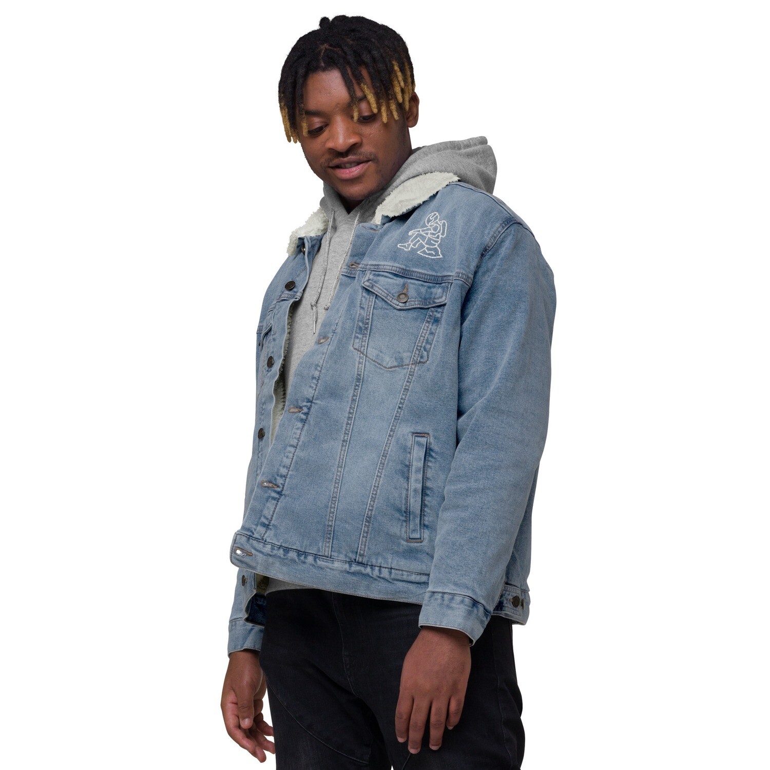 Swiezy denim sherpa jacket