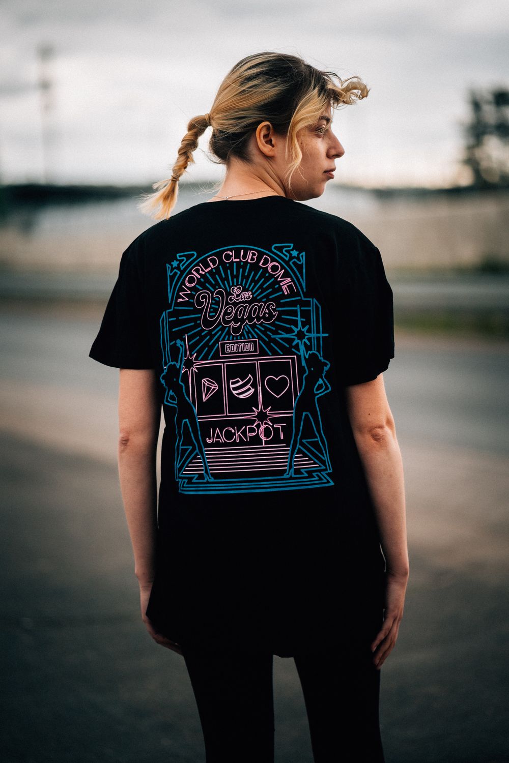 JACKPOT SHAPED LONG TEE UNISEX LAS VEGAS