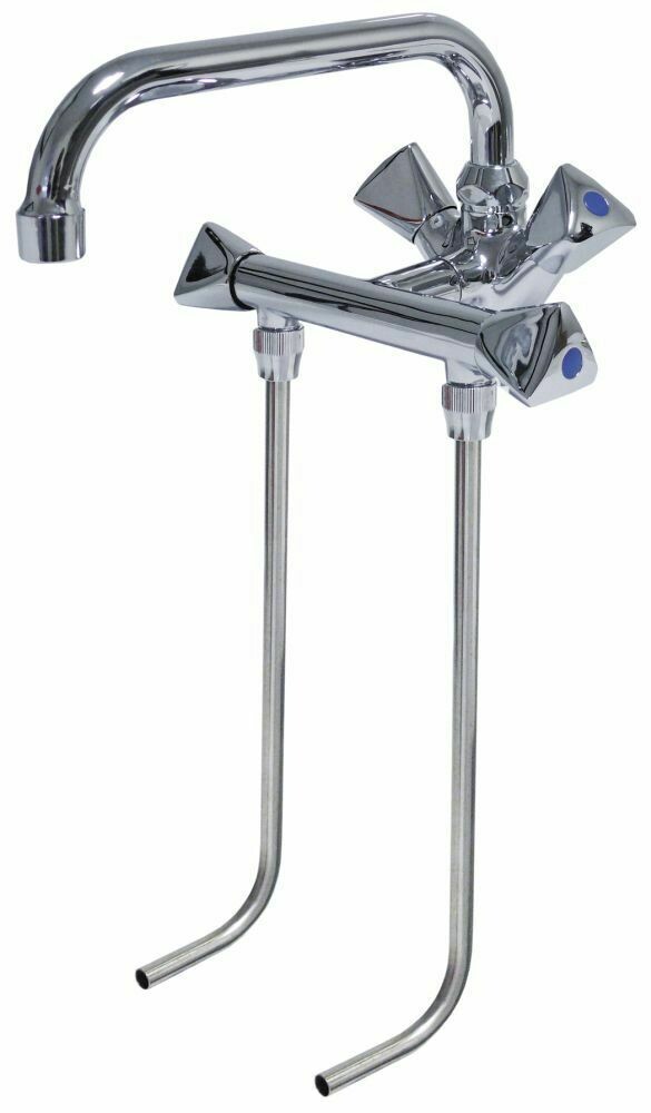 Thekenarmatur, 2 Becken, 3/8", Hochdruck