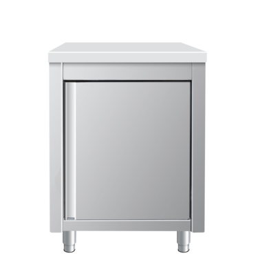 Arbeitsschrank Edelstahl mit Tür und Zwischenboden, Bautiefe 700mm Arbeitsschrank Edelstahl mit Tür und Zwischenboden, Bautiefe 700mm