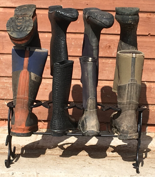 Horseshoe Upright Boot Rack