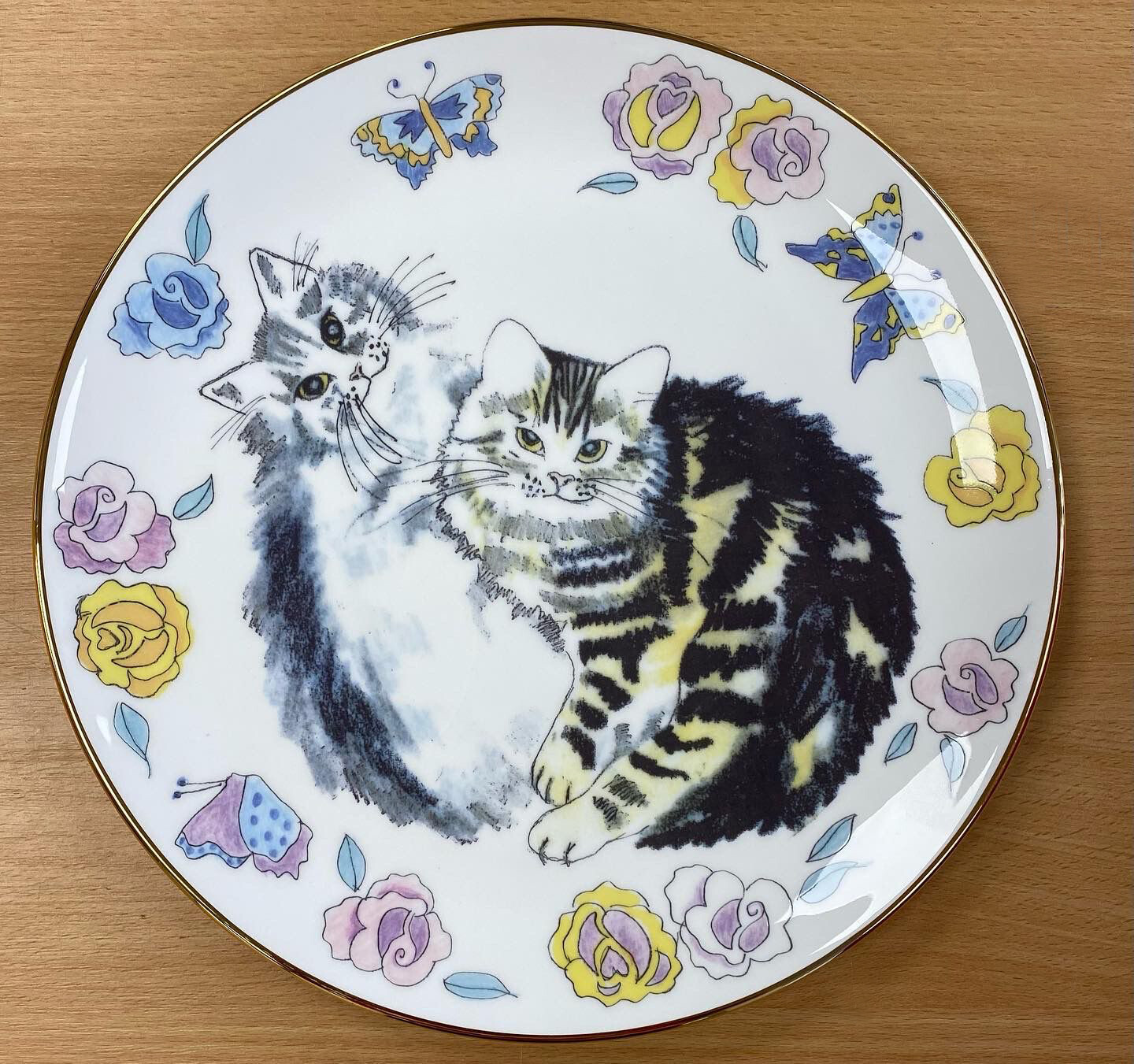 Nat The Cat - Handmade Plates x 2