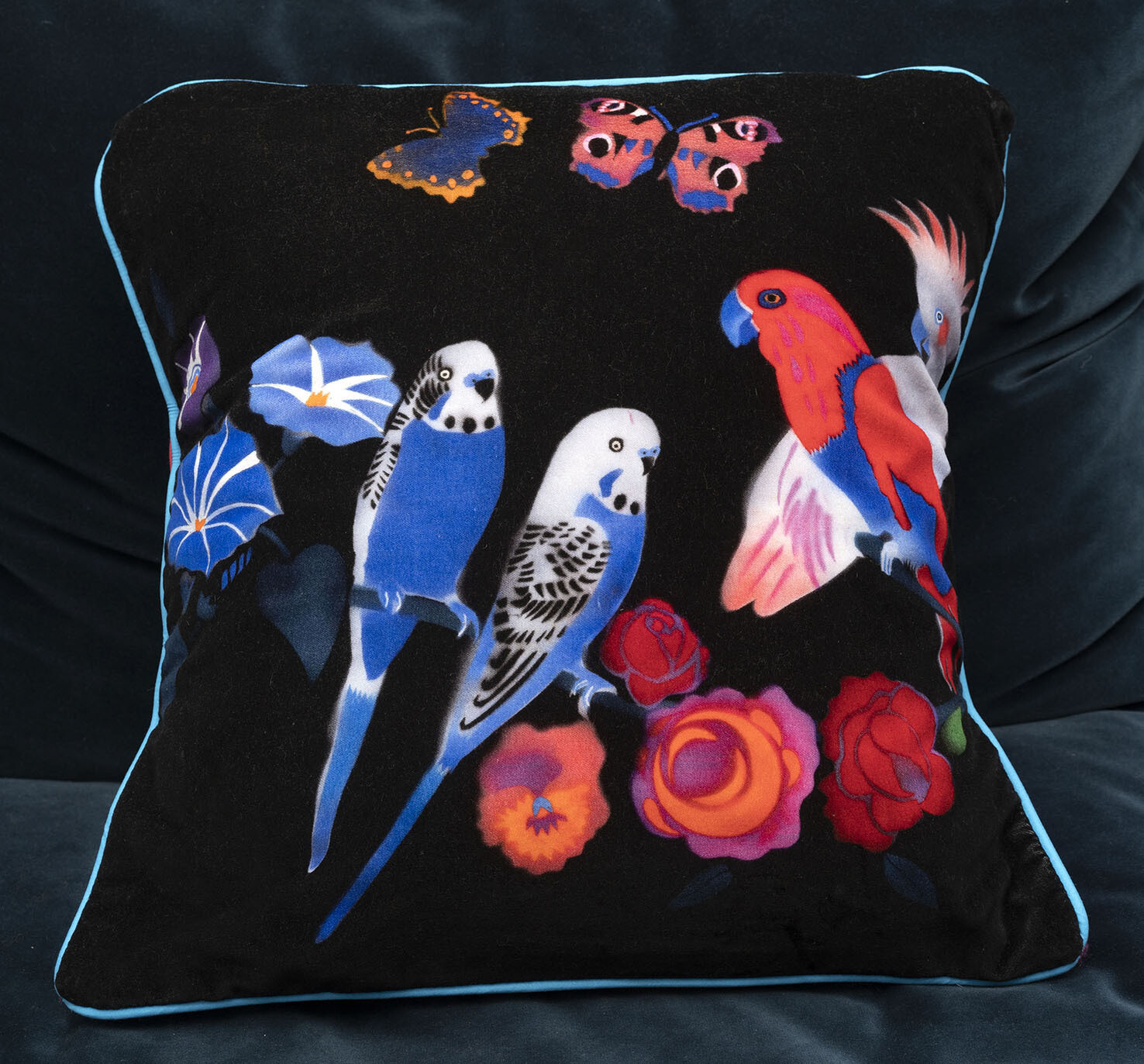 NAT THE CAT CUSHION COVER - BUDGIES